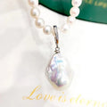 P1272 Baroque DIY Natural  Freshwater Pearl Charm Pendant Necklace Accessory 925 Sterling Silver Jewelry for Women Without Chain