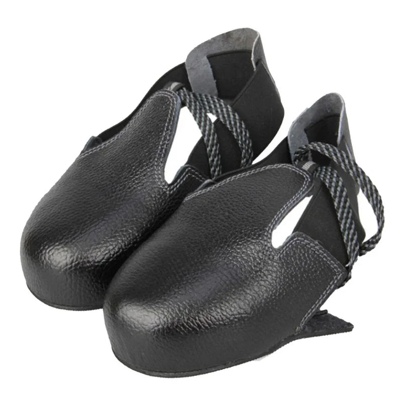 1 Pair Safety Shoe Toe Guard Steel Toe Protection Leather Shoes C Over Work Overshoes Accessories with Adjustable Strap