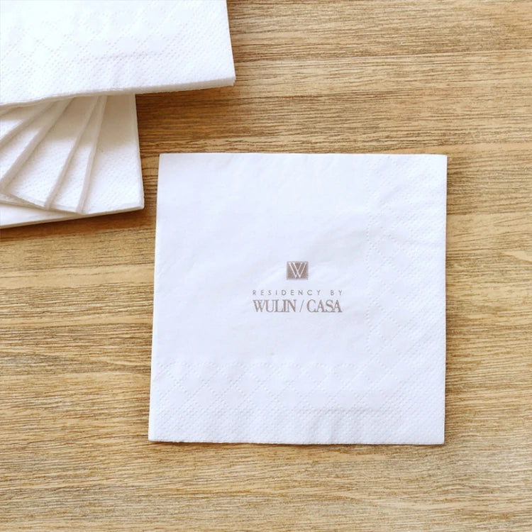 Personalized Disposable Printing Napkins Cocktail Beverage Paper With Your Own Design Restaurant Custom Printed Tissue Paper