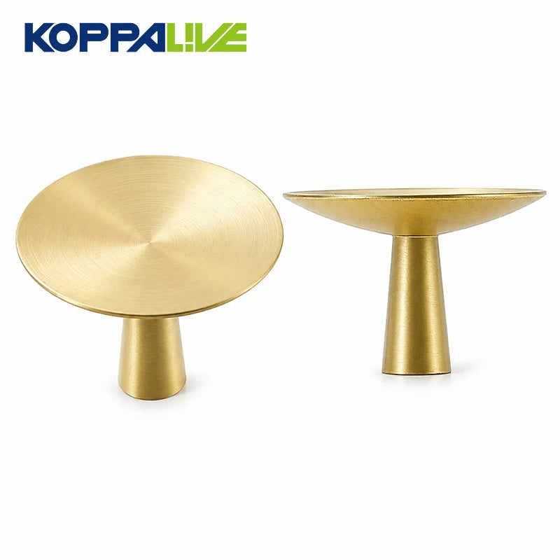 Koppalive Modern Small Concave Disc Knobs Solid Brass Durable Cabinet Door Drawer Knob for Bedroom Dresser Kitchen Furniture MegaBDM