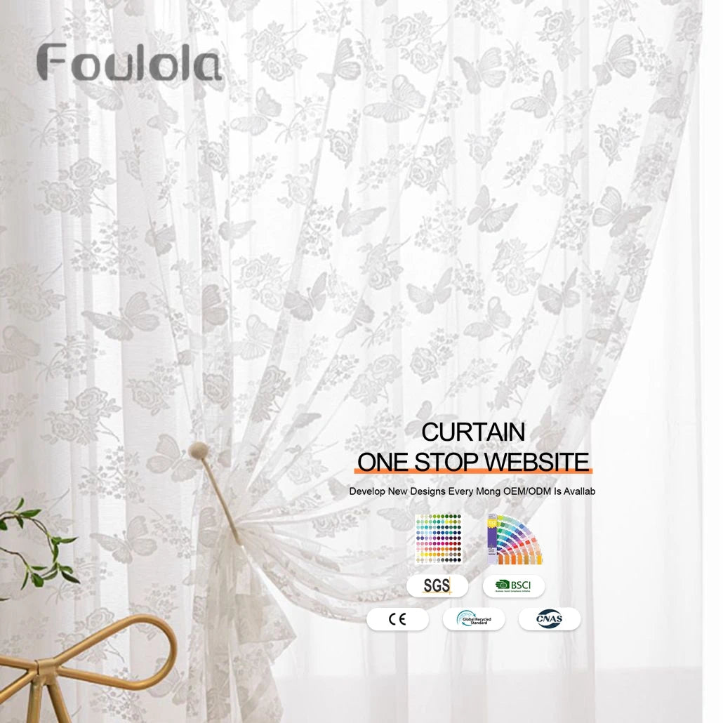 China Factory Wholesale Grade Home Decor Sheer Soft Knitted Curtain