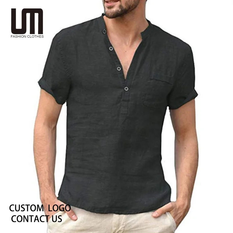 Liu Ming Cheap Wholesale Spring Summer Mens Clothing Loose Casual Blouse Short Sleeve Tee Plus Size Shirt