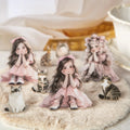 50pcs/pack Teenage Girl and cat Series PET Stickers Cute Funny Meow Words Handbook Decoration Collage MegaBDM