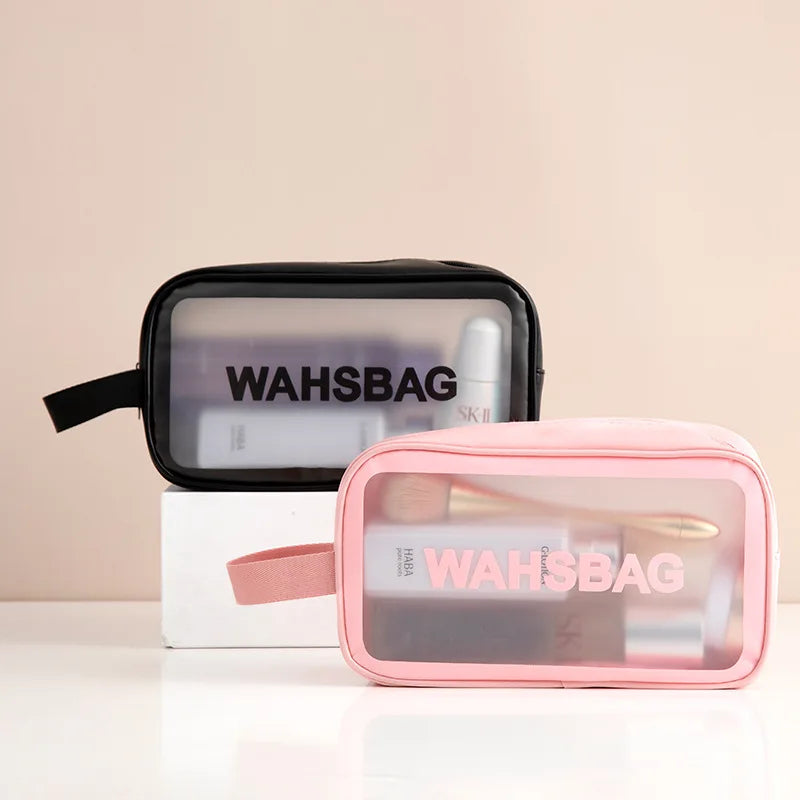 Factory Outlet Korean Waterproof Small Transparent Cosmetic Bag Plastic Storage for Bathroom Wardrobe Jewelry