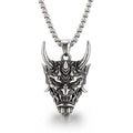 KALEN Domineering Punk Skull Demon Horn Pendants Men Stainless Steel Jewelry Pendant
