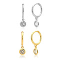 YHE0127  925 Sterling Silver Round Zircon Drop Earring 2025 Fine Luxury Piercing Dangle Charm European Jewelry Rock Punk Wedding