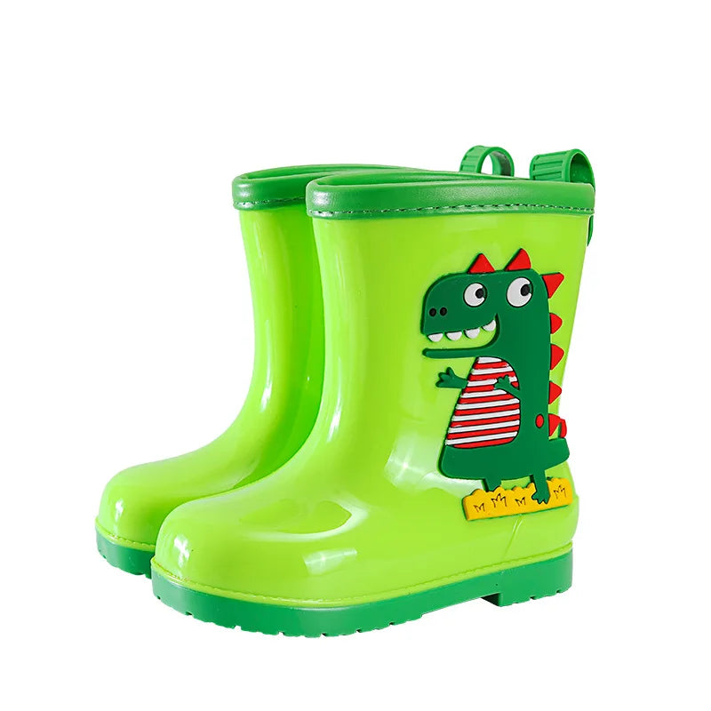 Wholesale Cute Dinosaur Patterns Waterproof Toddler Girls Children Rain Boots Kids
