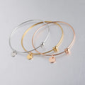 Customized Business Gift Items Giveaway Promotional Products Stainless Steel Bangles Jewelry Women With Logo