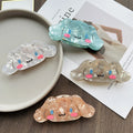 Sayoung Beauty Accessories for Women Cartoon Dog Hair Clips Fancy Acetate Marble Custom Hair Claw Clips