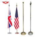 Wholesale 3 Meter Flag Pole Indoor Silver Flag Pole Indoor Standing Floor Office Flags With Base Flagpole