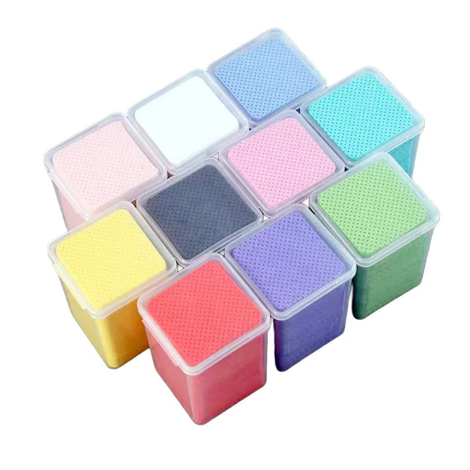 Custom 200 Pcs New Private Label Reusable Box Packing Nail Lint Free Wipes Custom Nail Polish Removal Wipes