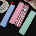 Personalized Mirror Finish Silverware Travel Stainless Steel Portable Cutlery Set