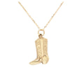 Fashion Hip Hop Men Necklace Stainless Steel with Fine Gold Plated Long Boot Pedant Necklace for Women Jewelry