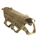 Outdoor Tactical Gear for Dogs Molle Dog Vest and Harness Training Equipment Featuring Pets' Backpack Design