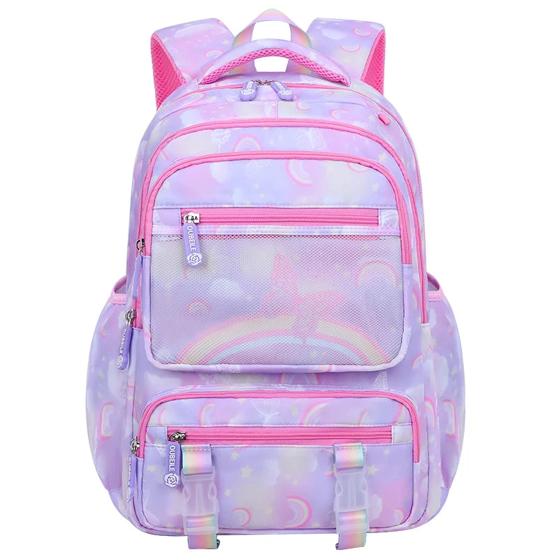 Hot Sale Cute Fashion Oxford Cartoon School Kids Unisex Backpack 20-36L Waterproof