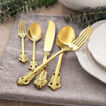 Luxury Wedding Silverware 5 Pcs Knife Fork Spoon High Quality Product Stainless Steel Flatware Gold Cutlery Set