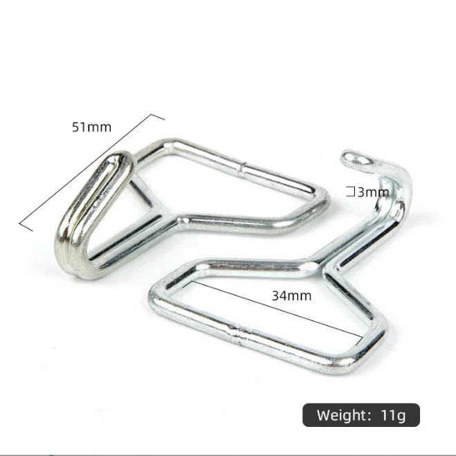 Factory Custom Small Metal Zinc Plated Plain Finish S Shape Wire Double J Hook with Customizable Dimensions for Belt Hanging