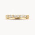 LOZRUNVE Custom Fine Jewelry Hip Hop 925 Silver Multi Shape Crystal Wide Band Ring for Women
