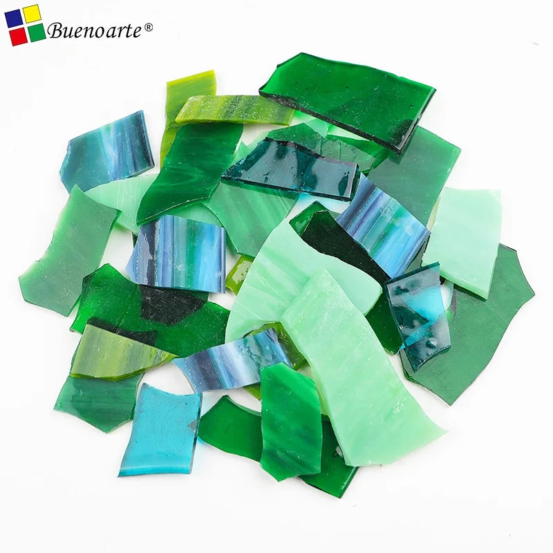 1kg Mixed Color Water Resistant Stained Glass Mosaic Scraps Chips for DIY Mosaic Craft & Room Decor
