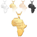 Hip Hop 18k PVD Gold Plated Stainless Steel Jamaica African Map Necklace Jewelry