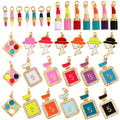 Fashion New Enamel Makeup Perfume Bottle Lipstick Colourful Mixed Charm Pendant for DIY Necklace Jewelry Making Accessories M03