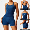 Scrub Wash One-piece Yoga Wear High-intensity Removable Chest Pads Fitness Suspender Yoga Jumpsuit Running Sports Jumpsuit