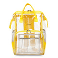 Fashionable Waterproof PVC Transparent Backpack for Boys and Girls Summer School Book Bag with Zipper Closure