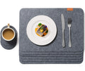Rectangular Felt Placemats Grey Coasters Recycled Material