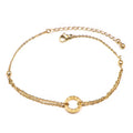 Brand New 18K Gold Double Chain Roman Numerals Summer Chain Sandal Jewelry Customization Anklet