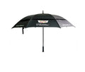 Manual Open Golf Umbrella Black with Light Logo UV Protection Strong Straight Minimalist Design EVA Handle Nylon Material