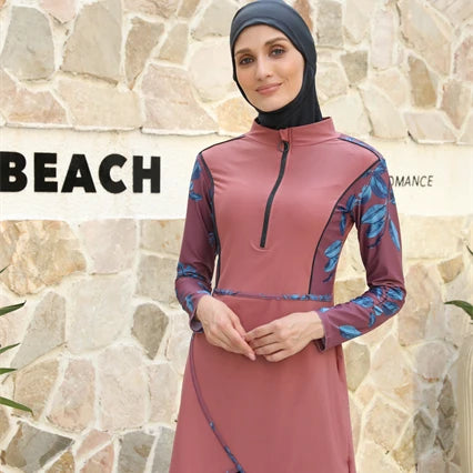 MOTIVE FORCE Modern Musulmane Islamic Clothing Swimwear Muslim Swimwear Women Modest Hijab Sport Swimsuit 3pcs Islamic Burkinis