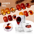 JTING High Pigment 4 Colors Aurora Amber Gel Polish Set Uv Led Soak off OEM Custom logo Amber Colors Gel Nail Polish Supplier
