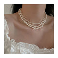 French Retro Freshwater Pearl Choker Necklace for Women Pearl Beaded Necklace Bohemia Jewelry