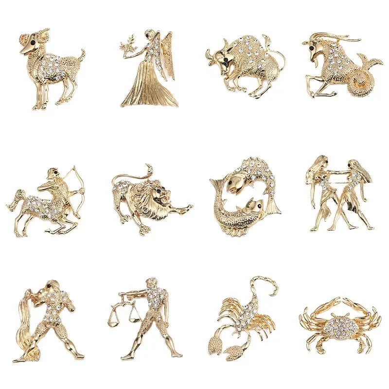 JC Crystal Wholesale Vintage Fashion Pin Gold Plated Zircon Brooches Women Animal Brooch