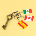 Custom PVC World Flags Keychain with Keychain Charms & Keycap Keychain for Travel Souvenirs & Promotional Events