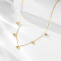Fashion 925 Sterling Silver Gold Plated Shiny Zircon Charm Necklace Fine Jewelry for Women
