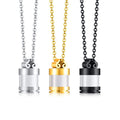Open Pet Memorial Cremation Ashes Perfume Box Stainless Steel Waterproof 18K Gold Plated Pendant Fine Fashion Jewelry Necklaces