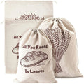 Reusable 100% Organic Cotton Canvas Custom Logo Vacuum Compressed Eco-Friendly Bread Storage Bag for Homemade Bread Food Storage