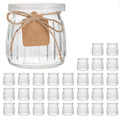 7oz 200ml Clear Glass Pudding Jar with Plastic Lid for Pudding Jam Yogurt Jelly Candy Storage Set of Glass Bottle Jars