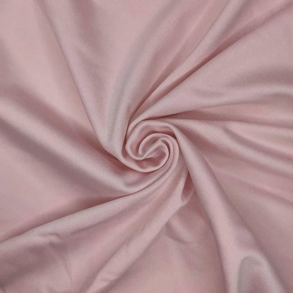 Soft Elastic Knitted Jersey Fabric 190gsm Lightweight 84.5% Polyester 15.5% Spandex Pure Color for Garments