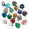 Zhe Ying Heart Shape Crystal Pendant Quartz Pendant Stone Beads Natural Stone Pendant