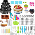 Hot Sale Plastic Cake Decorating Tools Set Supplies Including Rotating Turntable for Cake Decorating