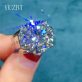 Classic Silver 925 Original 10 Carat Brilliant Cut Diamond Test Past Sparkling D Color Moissanite Ring for Men Gift Fine Jewelry