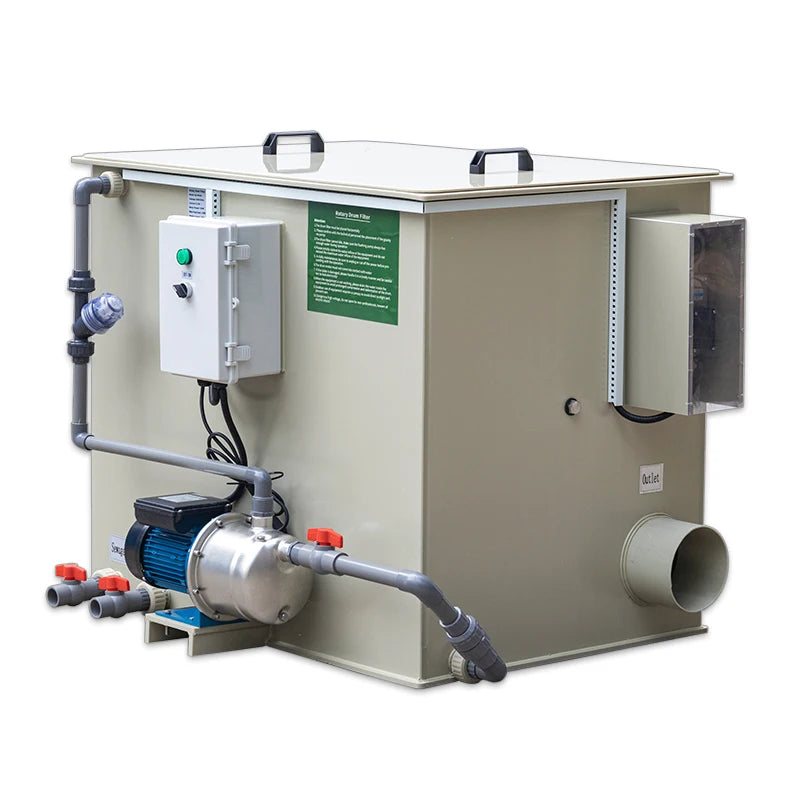QihangRAS Custom 60 T/H Rotary Drum Filter Machine PM-60 Model Multi-Species Fish Farming Water Treatment PP/SS304/SS316