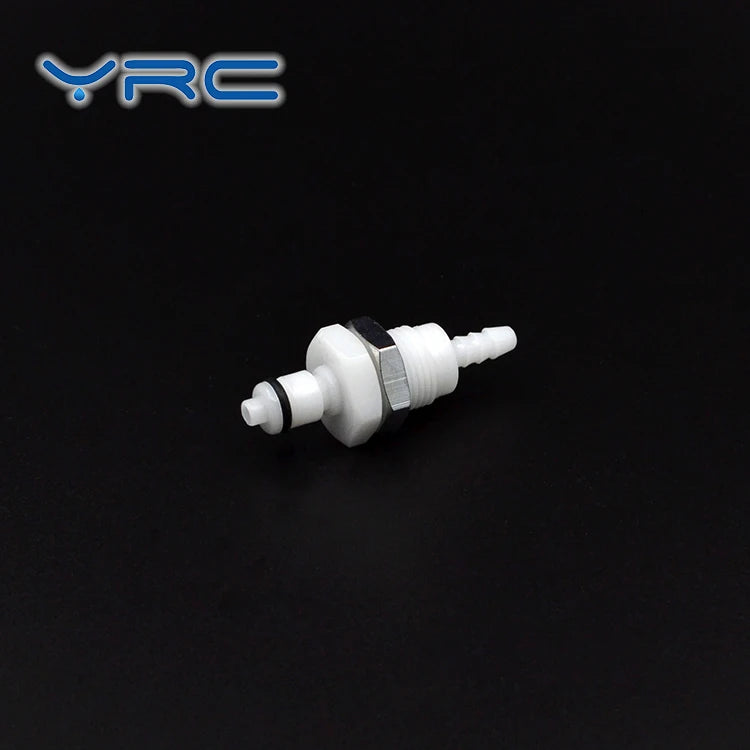 YRC Beauty Apparatus POM Panel Mount Quick Disconnect Coupling Air Bulkhead Fittings Vacuum 120psi 0.8MPa -40~100 Shut-off