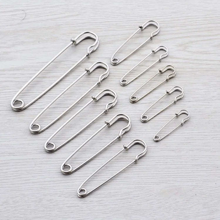 Wholesale 27mm 38mm 55mm 60mm 70mm 38mm Metal Safety Pin Brooch Fastener Pin for Clothing Scarf and Carpet
