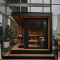 Jiutiantu Hemlock Modern Electric Sauna Steam Cabin with Computer Control Panel Customized Solid Wood Sauna Room