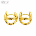 Distinctive and Stylish Stainless Steel Women Earrings Gold Plated Ear Piercing Crossover Ear Fashions for Girls