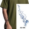 Wholesale Non-toxic Temporary Waterproof Body Tattoos Cool Juice Arm Tattoo Designs Men Water Transfer Paper PET Film 10-15 Days