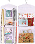 Factory Custom Christmas Hanging  Double-side Gift Wrap Organizer Wrapping Paper Storage Organizer